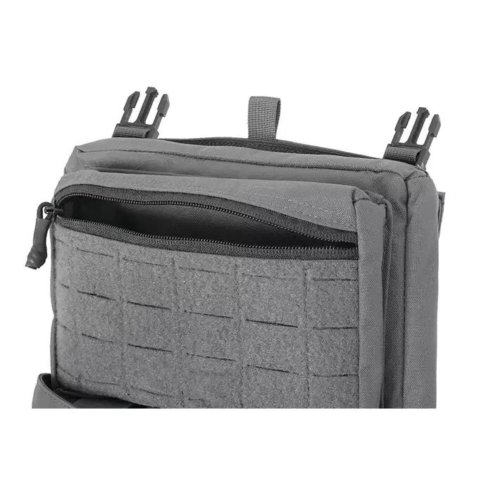 [Zestaw] 420 Plate Carrier - Wolf Grey [EM] + Odpinana potrójna elastyczna kieszeń na magazynki - Wolf Grey [EM] + Modułowy odpinany panel tylny do 420 Plate Carrier - Wolf Grey [EM]