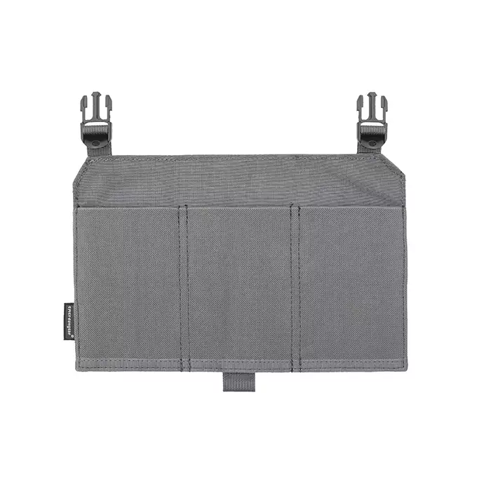 [Zestaw] 420 Plate Carrier - Wolf Grey [EM] + Odpinana potrójna elastyczna kieszeń na magazynki - Wolf Grey [EM] + Modułowy odpinany panel tylny do 420 Plate Carrier - Wolf Grey [EM]