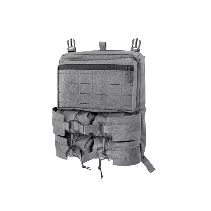 [Zestaw] 420 Plate Carrier - Wolf Grey [EM] + Odpinana potrójna elastyczna kieszeń na magazynki - Wolf Grey [EM] + Modułowy odpinany panel tylny do 420 Plate Carrier - Wolf Grey [EM]