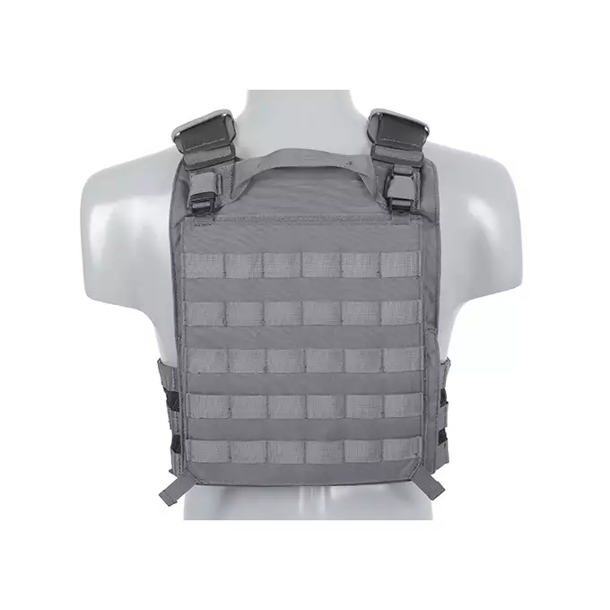 [Zestaw] 420 Plate Carrier - Wolf Grey [EM] + Odpinana potrójna elastyczna kieszeń na magazynki - Wolf Grey [EM] + Modułowy odpinany panel tylny do 420 Plate Carrier - Wolf Grey [EM]