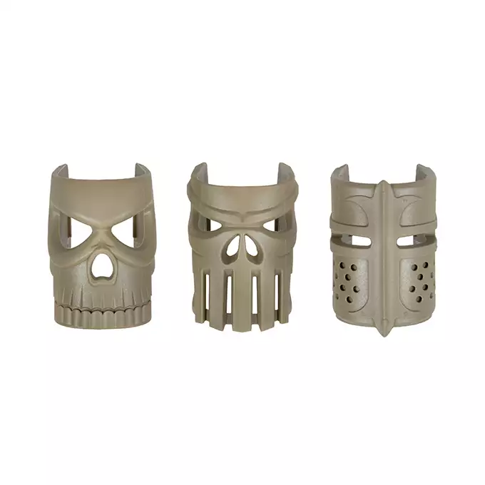 Komplet ozdobnych 3 nakładek do lejka AR15/M4 - Dark Earth [Kublai]