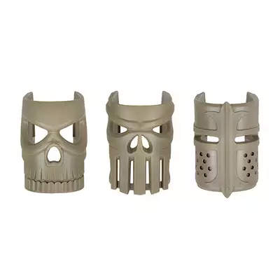 Komplet ozdobnych 3 nakładek do lejka AR15/M4 - Dark Earth [Kublai]
