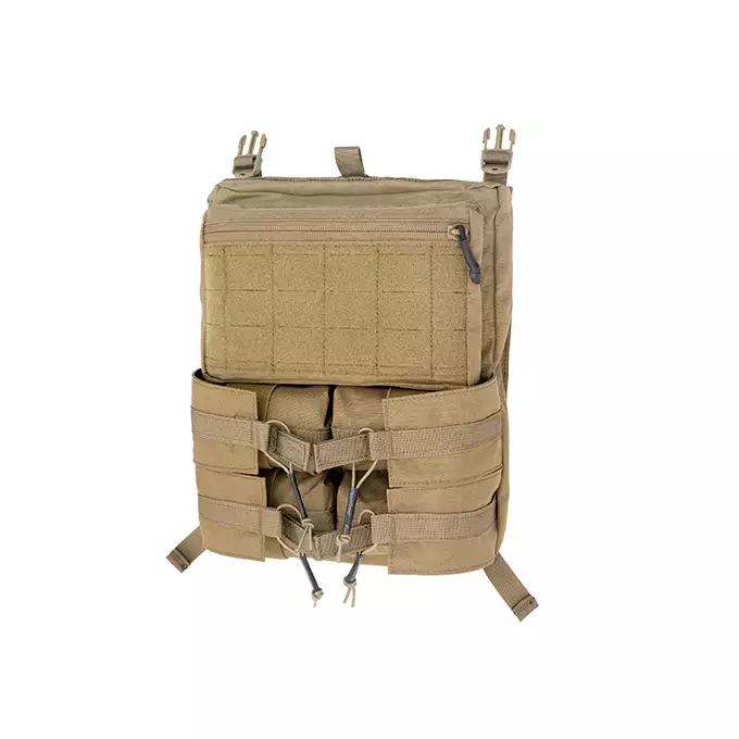 [Zestaw] 420 Plate Carrier - Coyote Brown [EM] + Modułowy odpinany panel tylny do 420 Plate Carrier - Coyote Brown [EM] + Odpinana potrójna elastyczna kieszeń na magazynki - Coyote Brown [EM]