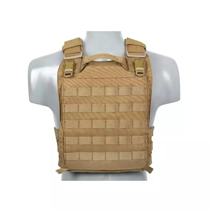 [Zestaw] 420 Plate Carrier - Coyote Brown [EM] + Modułowy odpinany panel tylny do 420 Plate Carrier - Coyote Brown [EM] + Odpinana potrójna elastyczna kieszeń na magazynki - Coyote Brown [EM]