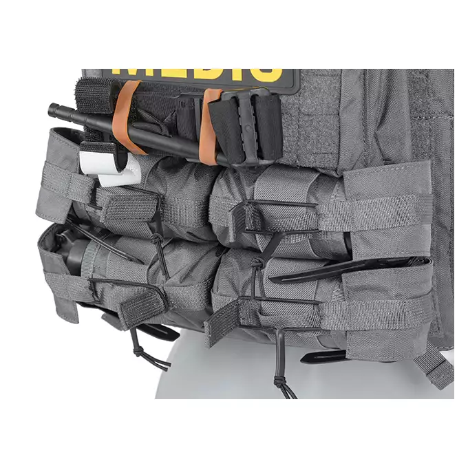 [Zestaw] 420 Plate Carrier - Ranger Green [EM] + Modułowy odpinany panel tylny do 420 Plate Carrier - Ranger Green [EM] + Odpinana potrójna elastyczna kieszeń na magazynki - Ranger Green [EM]