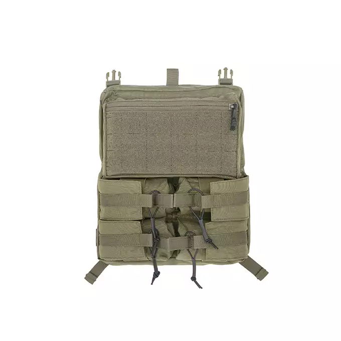 [Zestaw] 420 Plate Carrier - Ranger Green [EM] + Modułowy odpinany panel tylny do 420 Plate Carrier - Ranger Green [EM] + Odpinana potrójna elastyczna kieszeń na magazynki - Ranger Green [EM]