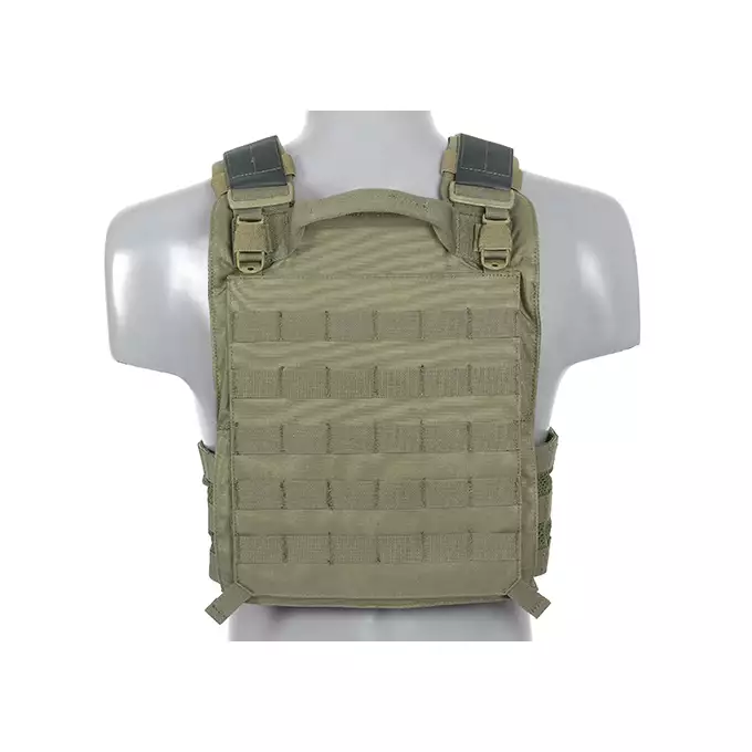 [Zestaw] 420 Plate Carrier - Ranger Green [EM] + Modułowy odpinany panel tylny do 420 Plate Carrier - Ranger Green [EM] + Odpinana potrójna elastyczna kieszeń na magazynki - Ranger Green [EM]