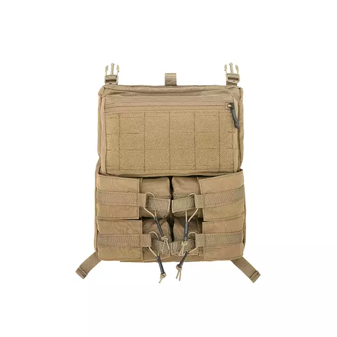 [Zestaw] 420 Plate Carrier - Coyote Brown [EM] + Modułowy odpinany panel tylny do 420 Plate Carrier - Coyote Brown [EM] + Odpinana potrójna elastyczna kieszeń na magazynki - Coyote Brown [EM]