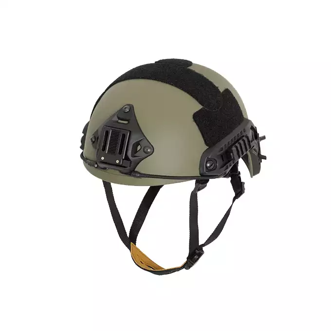 [Set] FAST Ballistic Helmet Replica (M Size) - Ranger Green [FMA] + Steel Protective Half Face Mask V.1 - Olive/Skull [WOSPORT]