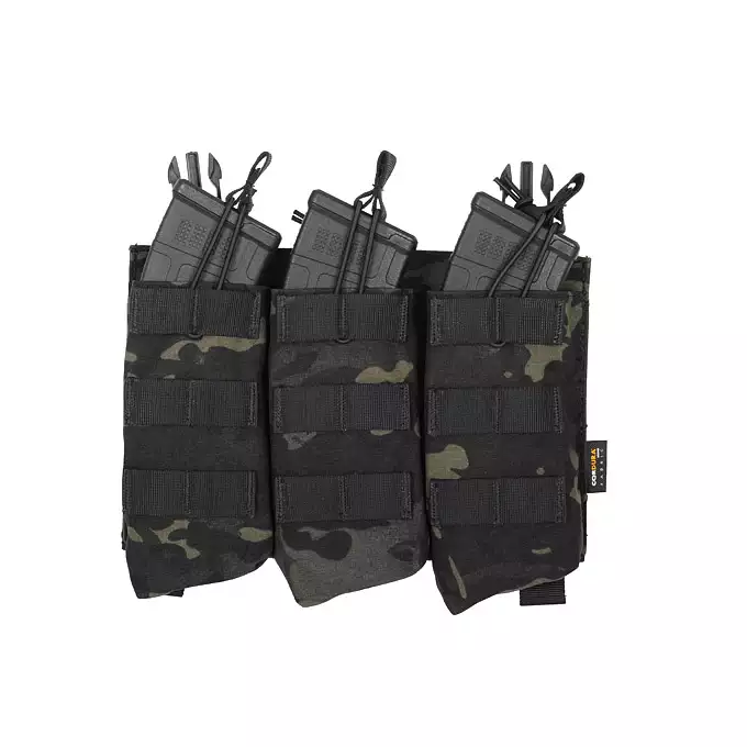 Buckle Up Triple AK47/AKM Mag Pouch - Multicam Black [8FIELDS PREMIUM]