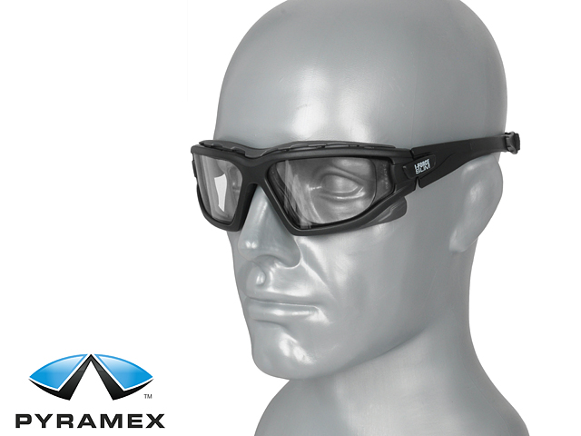 PYRAMEX I-Force Lunettes De Sport Double Panneau Anti-Buée – Monture Noire, Verres Transparents Anti-Buée