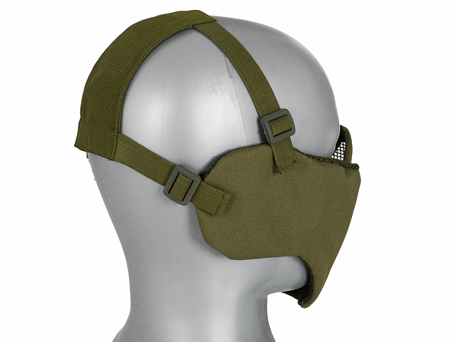 〈aoz〉H&O M4 MASK タンカラー Half Face Mesh Mask 2.0 (Protection Ear Version) - Olive [PJ