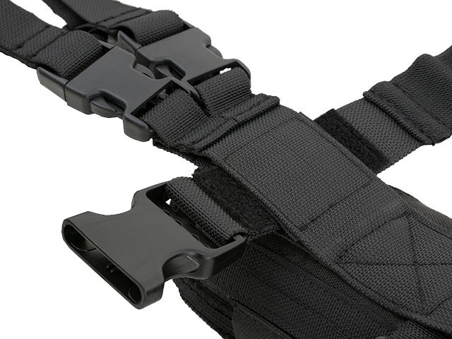 Kombat Tactical Leg Holster (Black) - Adjustable Thigh Holster With Magazine Pocket - View #9