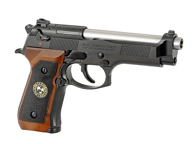 BIOHAZARD 3 SAMURAI EDGE M92カスタム Set] M9 Samurai Edge Biohazard pistol replica [WE] + 25rd