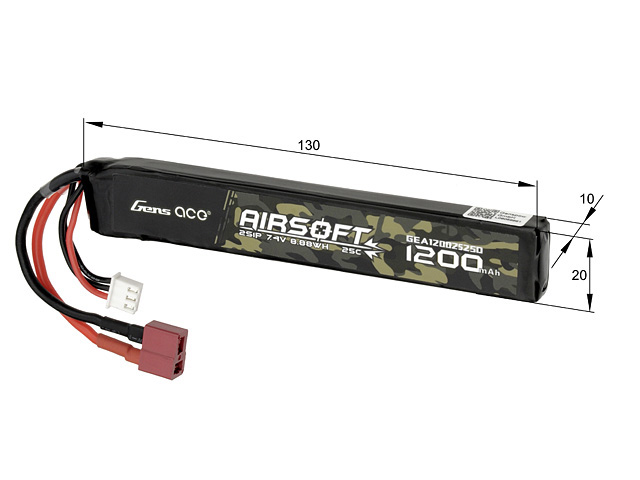 TATTU 1800mAh 11.1V 75C 3S1P Lipo Battery Pack with XT60