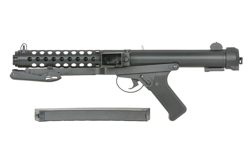 [Set] MK4 Sterling Submachine gun replica - Black [S&T] + 110rd Mid-Cap ...