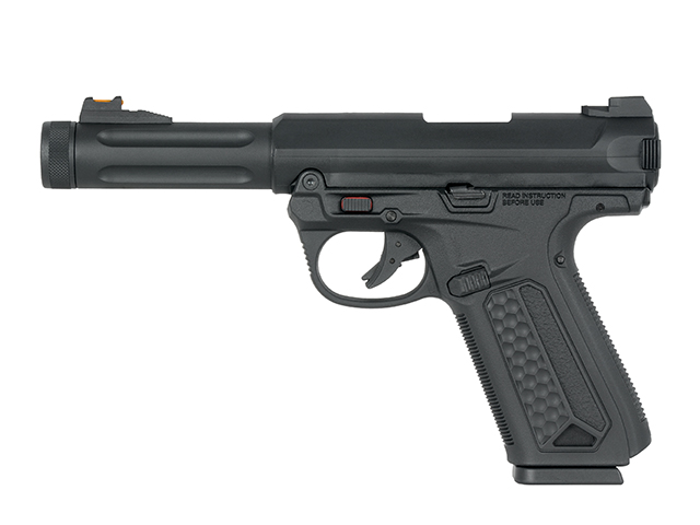 Set] Pistol AAP-01 ASSASSIN - black [ACTIONARMY] + Green Gas