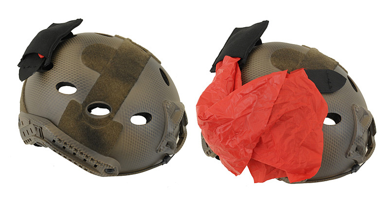 Sibo - Airsoft Deathrag Rouge avec Poche Molle - Hit Tissu Marqueur de