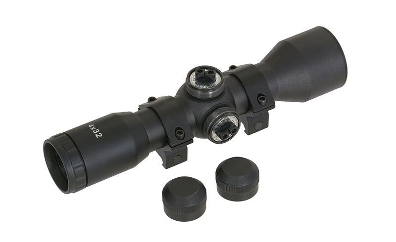 TACFUN Tactical MIL-DOT Reticle Compact Scope/w Rings