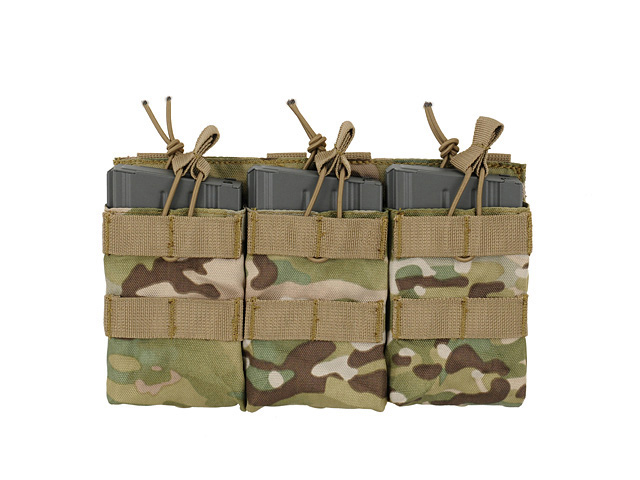 Triple Open Top 7.62 Mag Pouch - Multicamo [8FIELDS