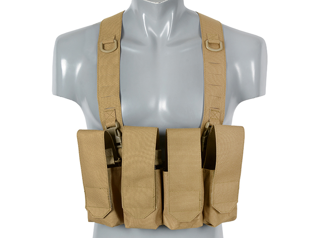 Chest Rig Laser-Cut with AR/AK Pouches - Coyote [8Fields] | Taiwangun
