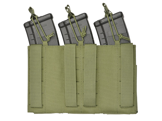 Laser-Cut Panel with 6 AR15/AK Magazine Pouches - Olive [8Fields