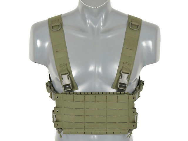 Chest Rig COMPACT - Buckle-up, MOLLE Laser Cut - Olive [8FIELDS ...
