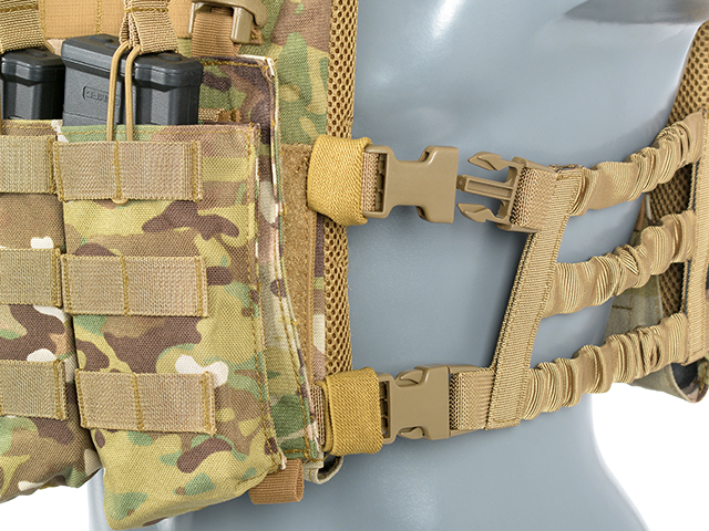 Quick Release 3-Band Cummerbund for Plate Carrier - Black [8FIELDS