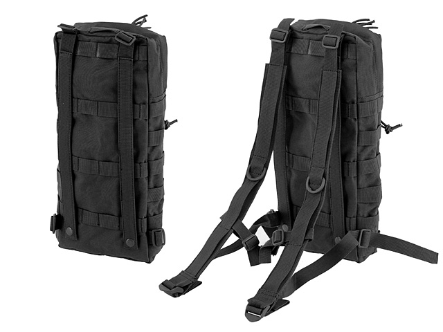 Tactical Hydration Carrier MOLLE w/Straps Black [8FIELDS